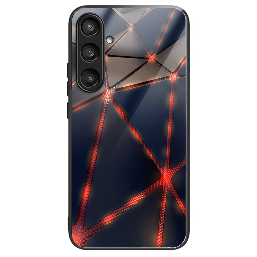 For Samsung Galaxy S23 FE Tempered Glass+TPU Case Protective Phone Cover - Footprint For Samsung Galaxy S23 FE Tempered Glass+TPU Case Protective Phone Cover - Footprint